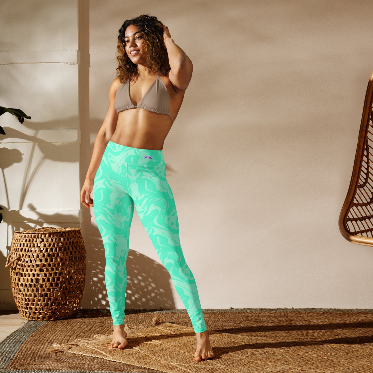 neon green yoga leggings washington by day