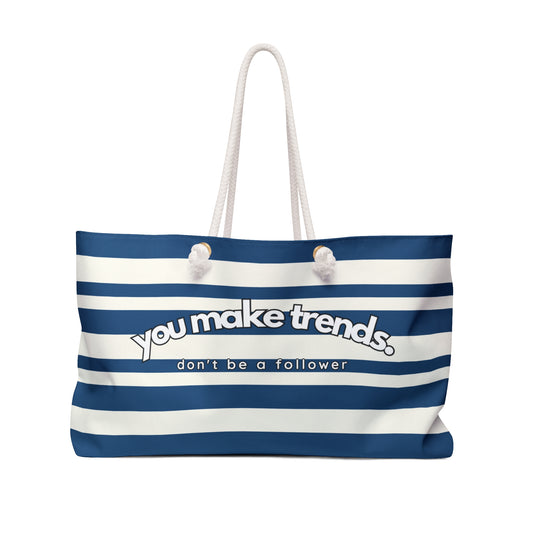 YMT classics weekender bag blue stripes