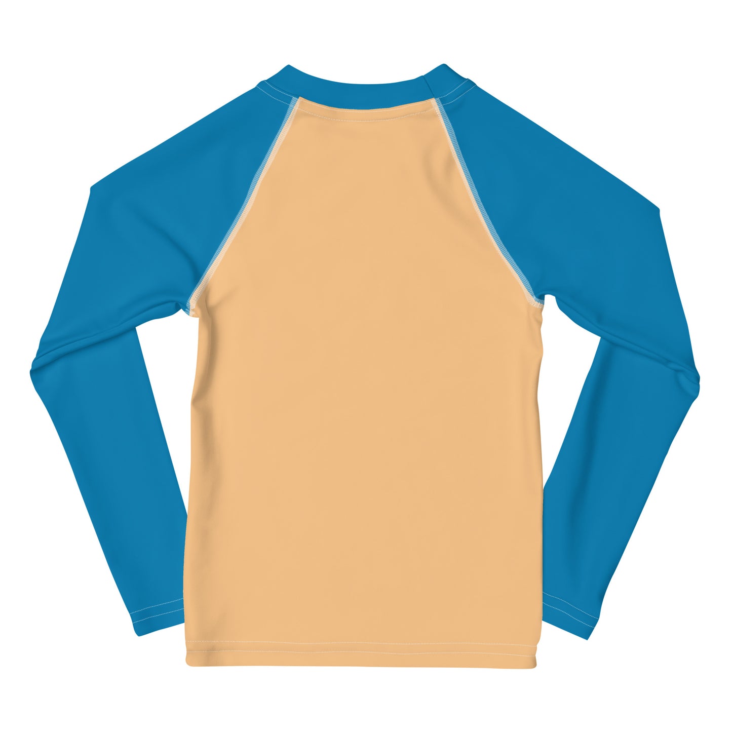 YMT classics kids long sleeve rash guard swim top UPF50 by night blue yellow.